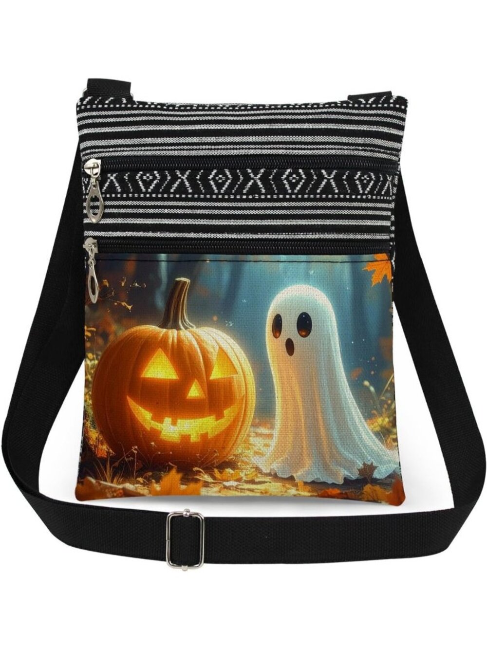 Women's Horse Halloween Pumpkin Witch Ghost Skull Purse Crossbody Handbag Bag